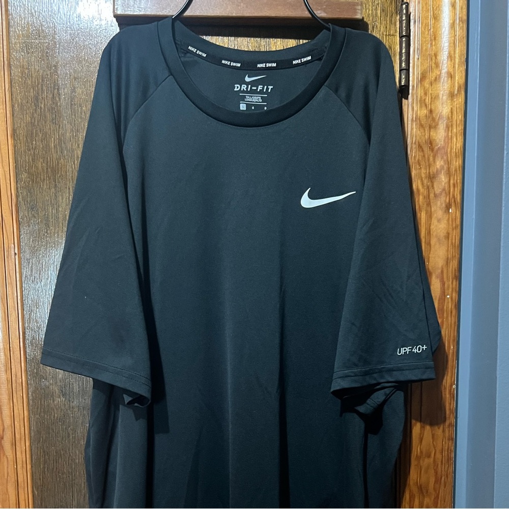Men’s Nike Swim Shirt Black Large Tall